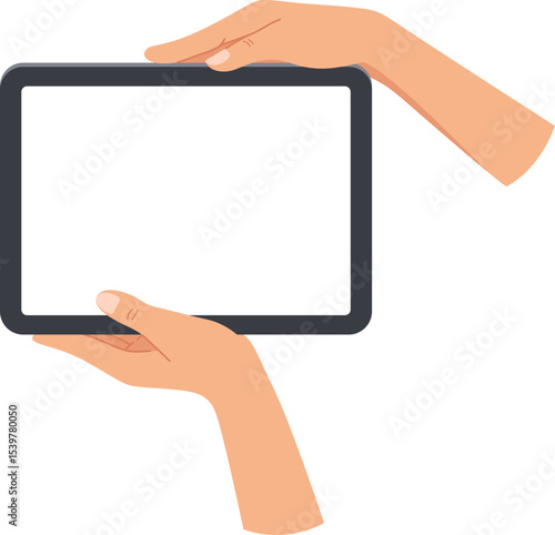 Hand Holding Tablet