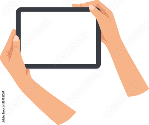 Hand Holding Tablet