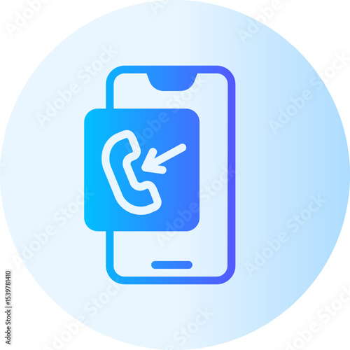 incoming call gradient icon