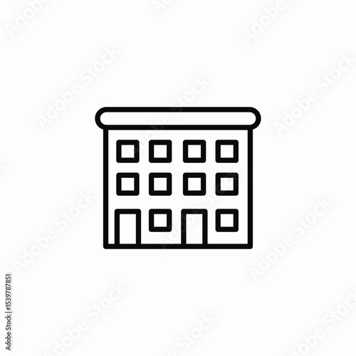 apartment complex icon sign vector