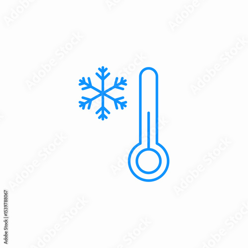 cold temperature icon sign vector