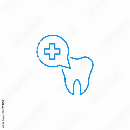 dental treatment icon sign vector