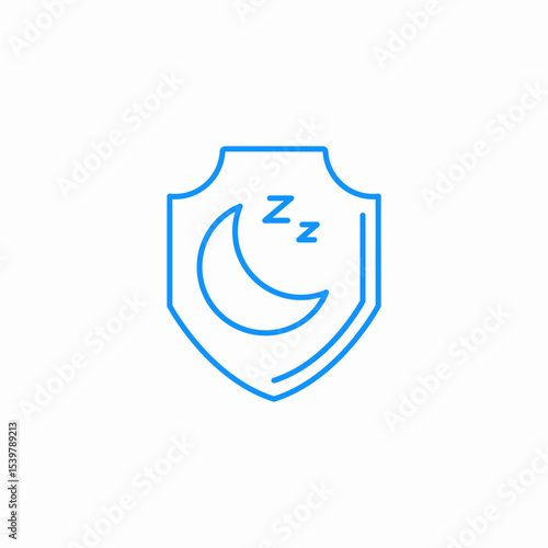 sleep time protection icon sign vector