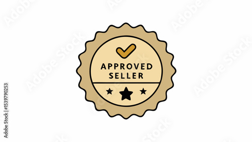 Approved Seller Badge Generated AI Design for E-commerce