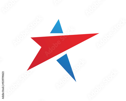 Free Download Red and blue Star symbols Logo Template vector icon - GFXLoad
