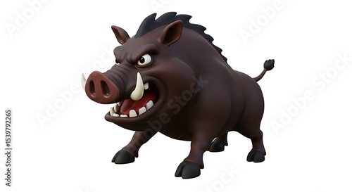 vector art line of angry wild boar face brave and muscle suitable for mockup and logo product of team isolated white background