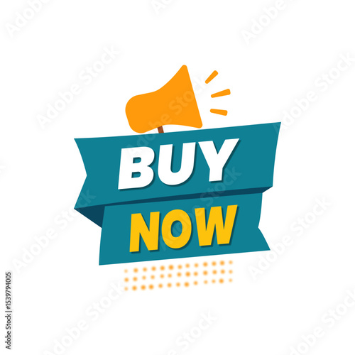 Buy Now Promotional Banner on Geometric Abstract Design with Clean White Base. Yellow and Zinc Editable Banner.  E-Commerce