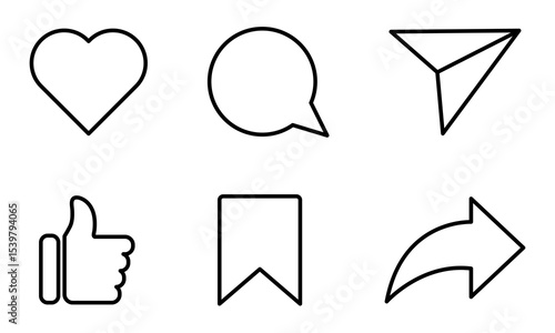 Set of social media icons