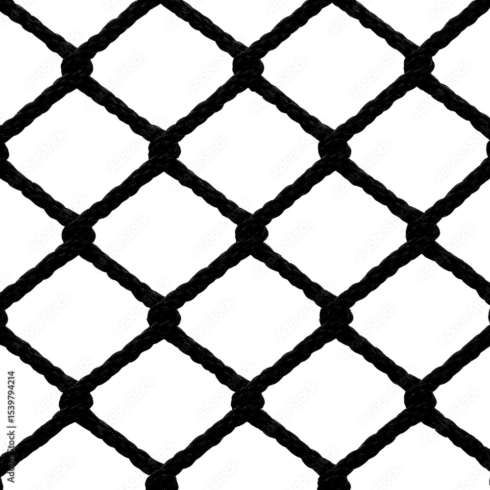 Fototapeta premium A black and white image of a chain link fence