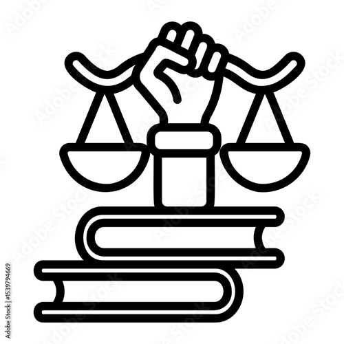 fist Line Icon