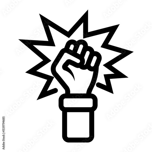 fist Line Icon