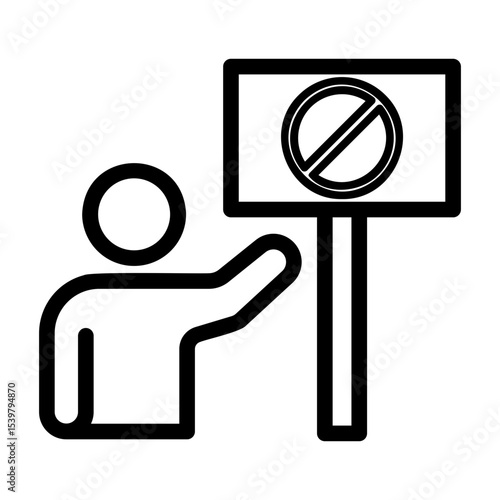 protester Line Icon