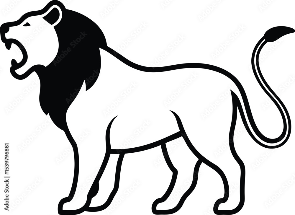 Fototapeta premium vector illustration of a Lion
