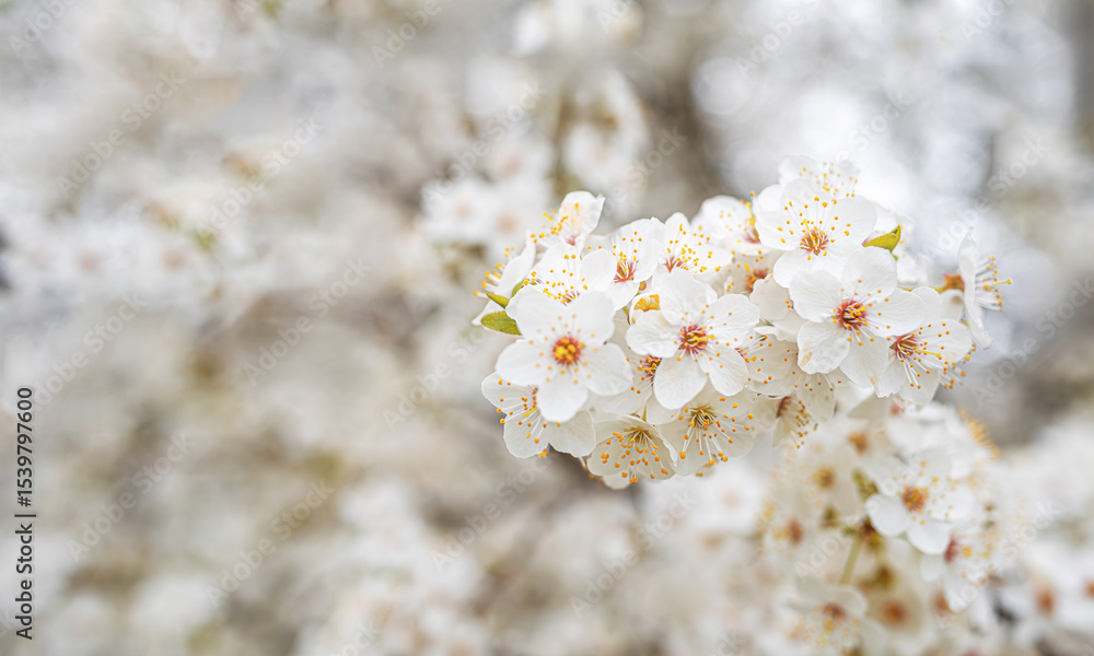 Cluster of pristine white blossoms on a tree branch, bathed in soft, natural daylight, symbolizing the fresh beginning and delicate beauty of the spring season. Cluster of pristine white blossoms on a tree branch, bathed in soft, natural daylight, symbolizing the fresh beginning and delicate beauty of the spring season.