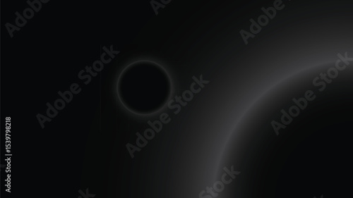 Ethereal dark orbs with soft glowing edges in a cosmic void