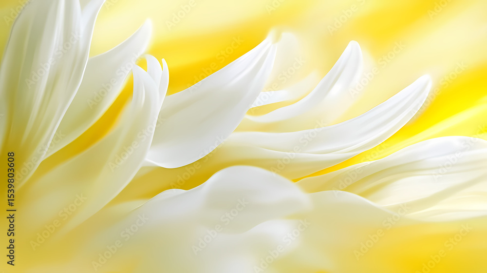Obraz premium Soft Yellow and White Petals A CloseUp Botanical Study isolated on transparent background