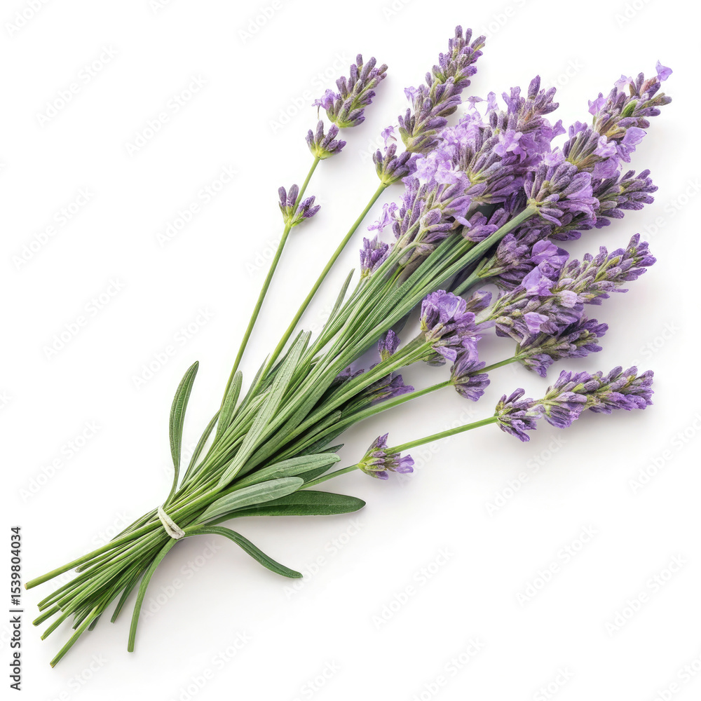 Fototapeta premium bunch of lavender on a white background