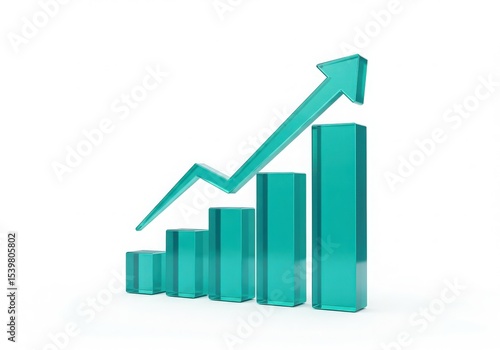 Glass bar graph showing upward trend growth Free Download Glass bar graph showing upward trend growth - GFXLoad