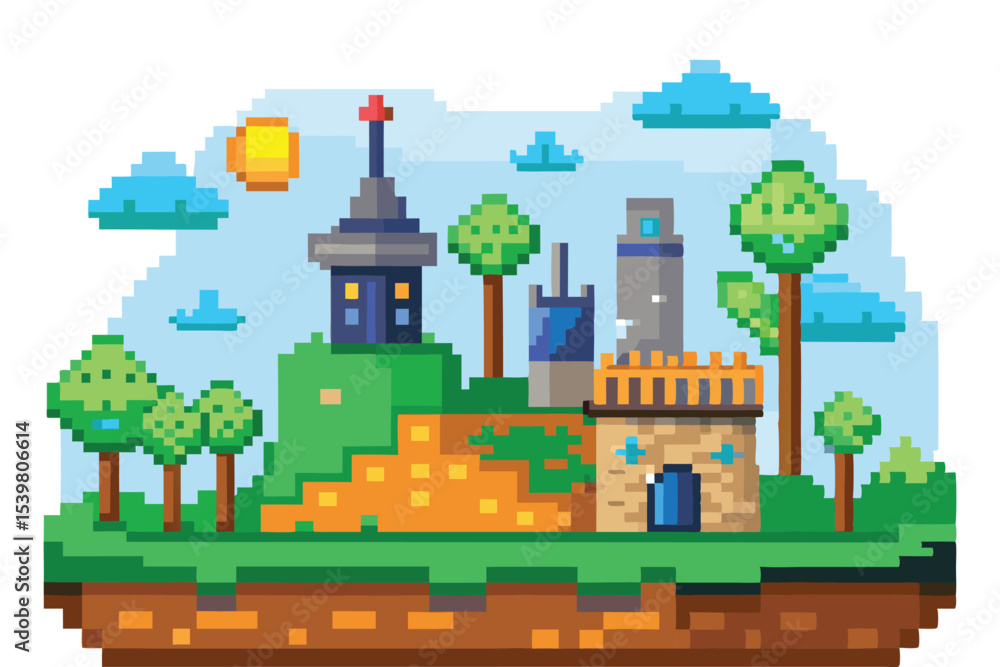 Pixel art scene Pixel art scene