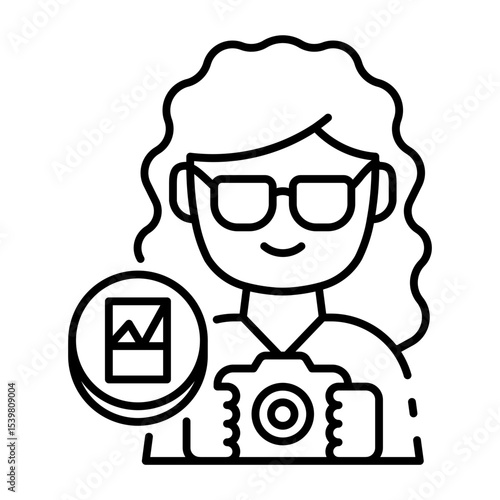 This Tourist icon is suitable for Travel and Tourism, etc