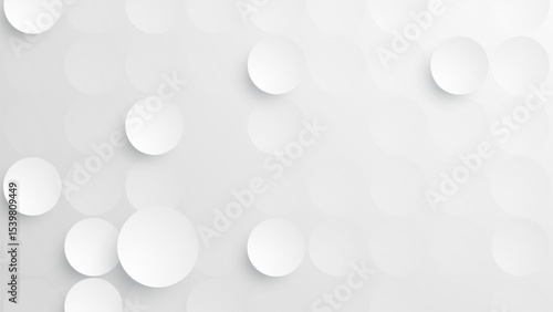 Minimalist White Circles with Soft Shadows Background