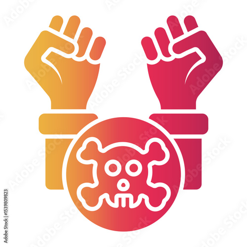 raise hand Gradient icon