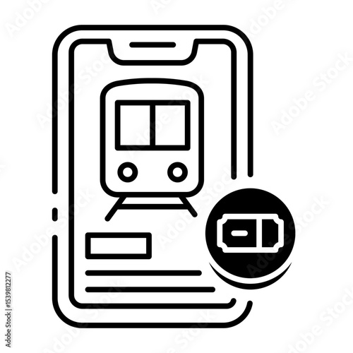 This Mobile ticket icon is suitable for Travel and Tourism, etc