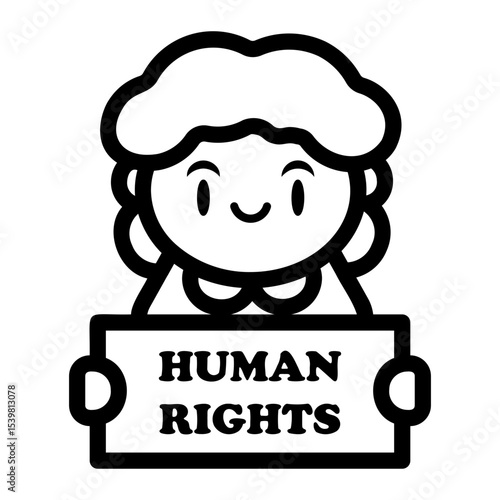 human rights Line Icon
