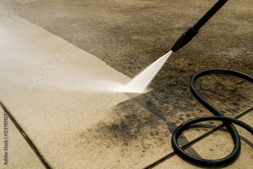 Pressure Washing Concrete Driveway Clean vs Dirty