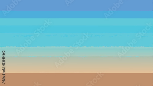 Abstract beach scene with gradient colors and textured brushstroke design