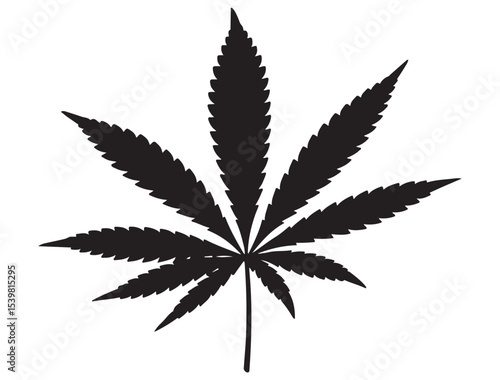 WEED LEAF SILHOUETTE