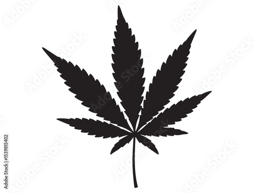 WEED LEAF SILHOUETTE