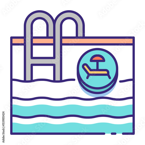 This Pool icon is suitable for Travel and Tourism, etc