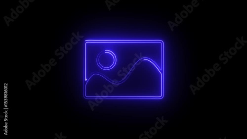 neon Gallery image icon animation .