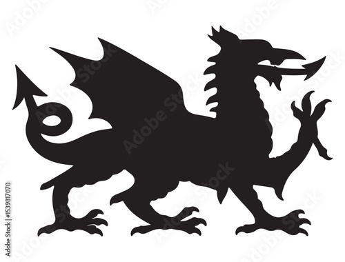 WELSH DRAGON SILHOUETTE 