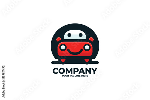 Red and Black Car Logo Design