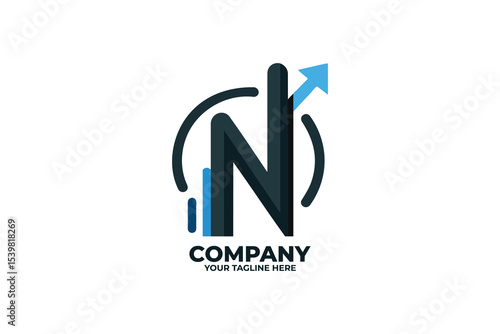Modern N Graph Financial Logo