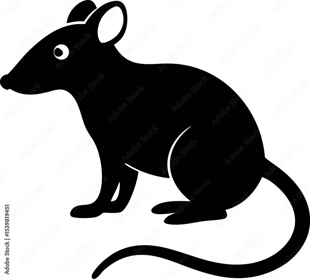 Obraz premium silhouette of a rat