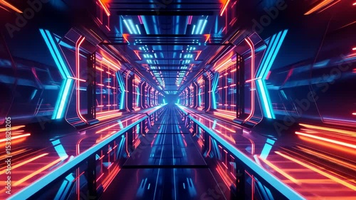 light trails in the night city