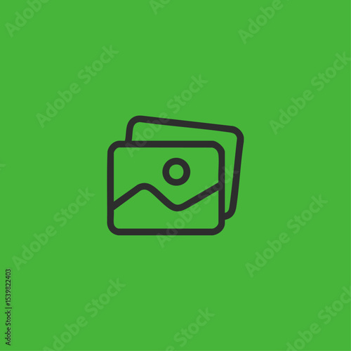 Gallery icon logo flat vector design