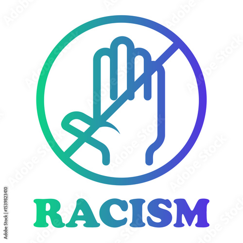 no racism Line Gradient Icon