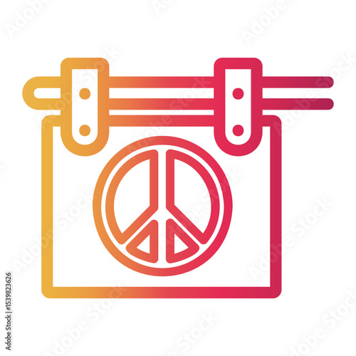 signboard Line Gradient Icon