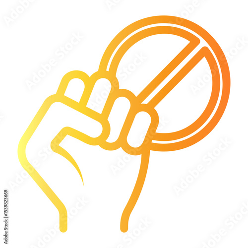civil disobedience Line Gradient Icon