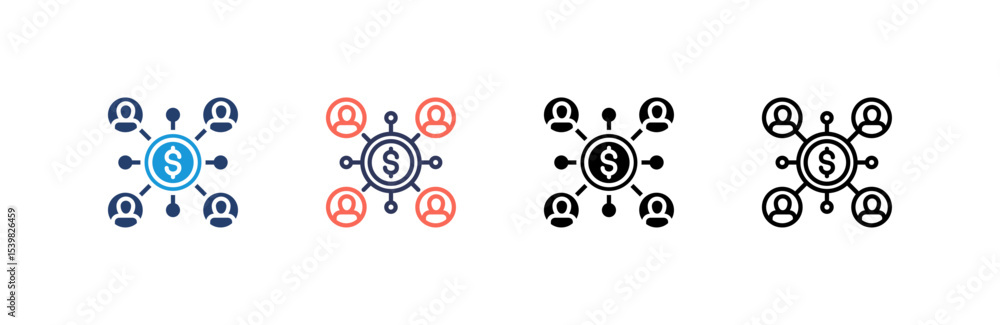 Affiliate Marketing icon set multiple style collection Affiliate Marketing icon set multiple style collection