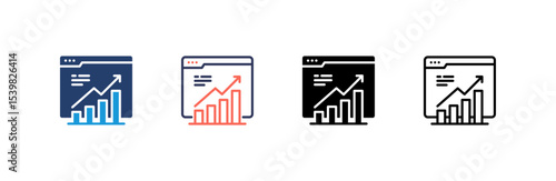 Growth icon set multiple style collection