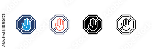 Ad Blocker icon set multiple style collection