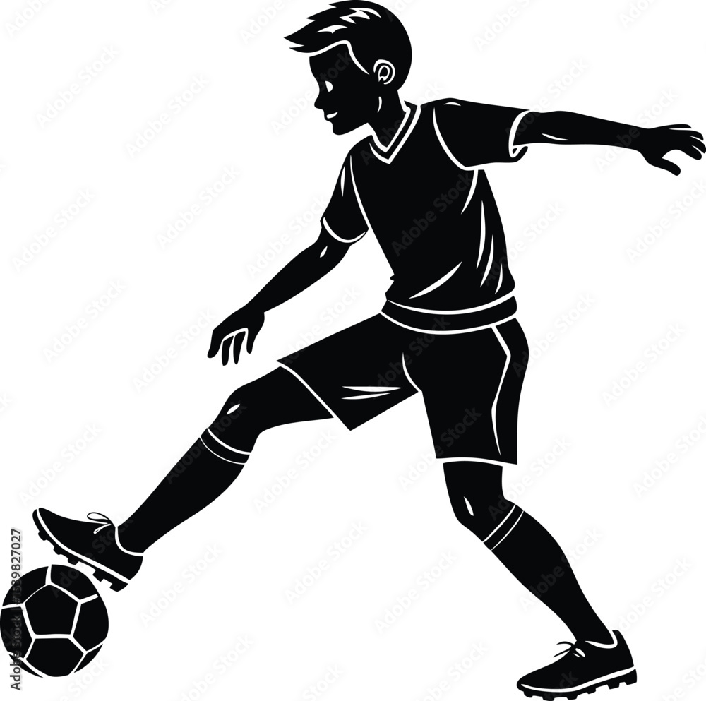 Naklejka premium football player silhouette