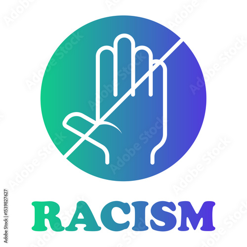 no racism Gradient icon