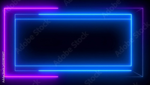 Neon Frame with Glowing Border.