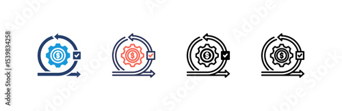 Agile icon set multiple style collection
